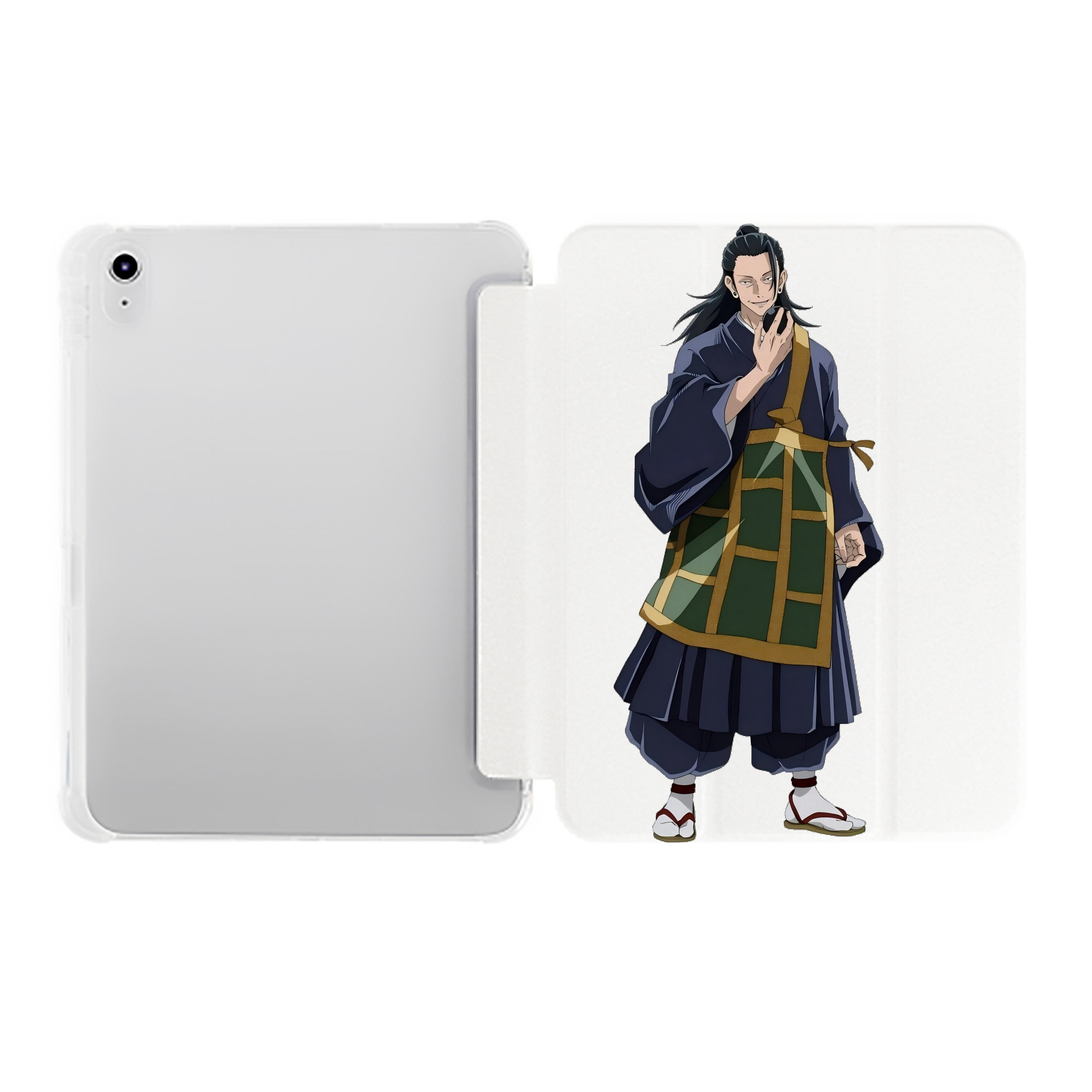 （画像用） 呪術廻戦 Jujutsu Kaisen IPad ケース ペン収納付き 三つ折りスタンド PUレザー×シリコン 対応機種9.5/10.5/10.9インチ